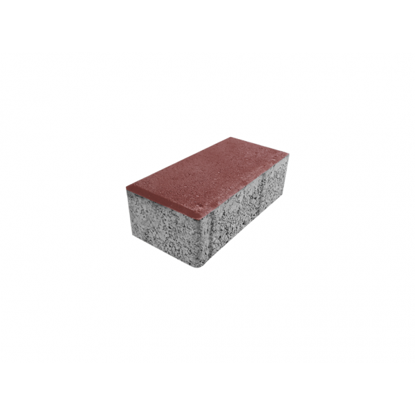 10*20 (6CM) DİKDÖRTGEN PARKE KIRMIZI BOYALI